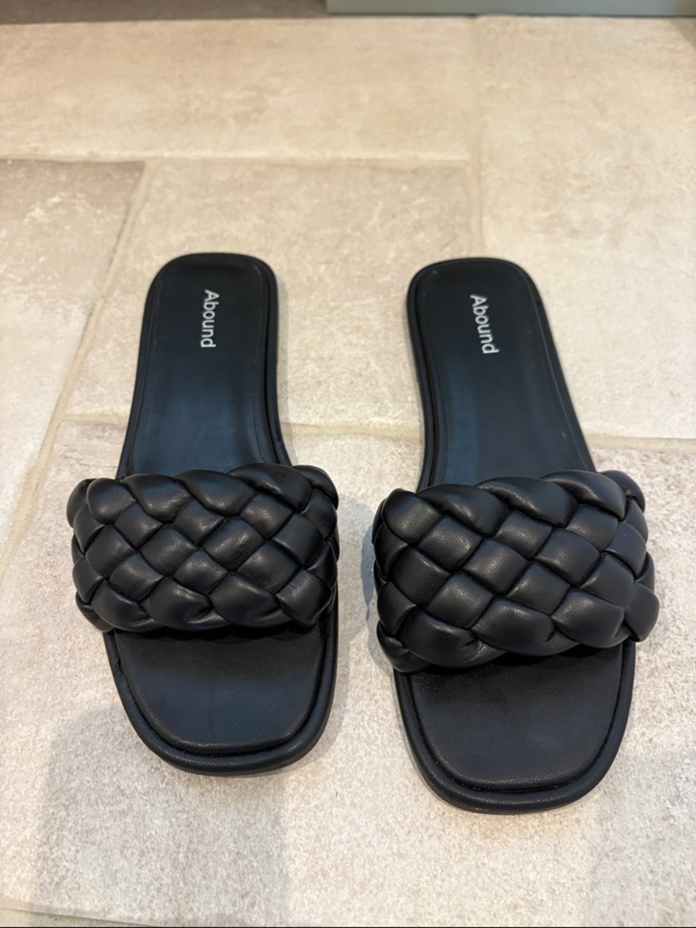 Abound Black Braided Slide Sandals